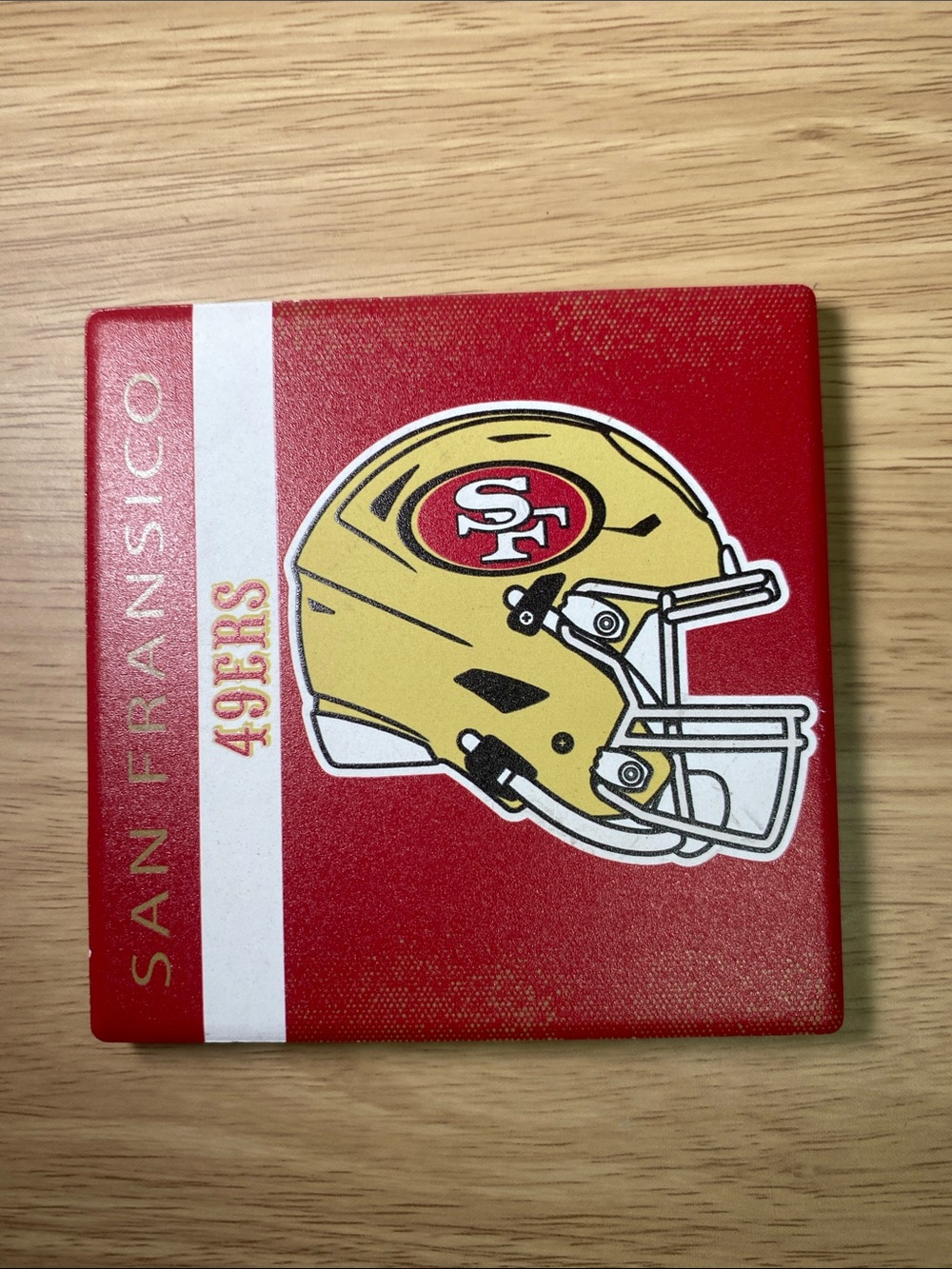 San Francisco 49ers Red and Gold Decorative Coaster